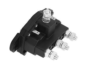 Akozon Relais de Solénoïde D'inversion 12V, 6 Bornes Service Continu | Moteur de Treuil, Chasse-neige, Épandeur, Guindeau, Compatibilité du Moteur, Goujons 5,16in-24, Bornes à Lame 1,4in