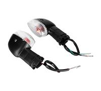 Akozon Reminnbor 2 PCS Moto Clignotant Lumière Ambre/Transparent Couleur Moto Feux Diurnes Lumière Clignotante cessoires Pour YZF R1 R6 FZ1 FZ6 XJ6(white)