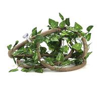Akozon Reptile Climbing Branch Flexible Jungle Decor 9 84ftf (Grands Feuilles de rotin de 3 mètres + Green Ivy)