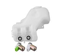 Akozon Réservoir de bouteille de réservoir de liquide de lave-glace, Pompe à 2 trous blanc Plastique Réservoir de liquide de lave-glace Avec pompe, capuchon et capteur