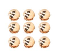 Akozon Rivets de Champignons de 10 Mm 100 Ensembles de Cercles à Tête Ronde Rivets en Alliage pour les Sacs, les Chaussures et la Finition électroplée de la Mode Punk (GOLD)