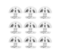 Akozon Rivets de Champignons de 10 Mm 100 Ensembles de Cercles à Tête Ronde Rivets en Alliage pour les Sacs, les Chaussures et la Finition électroplée de la Mode Punk (SILVER)