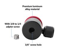 Akozon Rotule en Aluminium avec Rotation à 360° pour Vis d'adaptation pour Numérique pour Montage d'appareil Photo Accessoire de Photographie Compact pour Trépieds pour Configurations 'éclairage