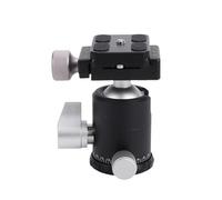 Akozon Rotule Métallique pour Appareil Photo Numérique, Base Panoramique 360°, Système de Verrouillage Triple, Plaque de Type Arca, Photographie de Voyage