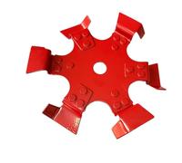 Akozon Roue de Creusement de Sillon de 24,51 Cm, Lame en Acier | Construction en Acier au Manganèse, Trou de Montage de 25 Mm, pour le Travail du Sol des Plates Bandes et du Potager