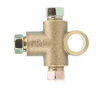 Akozon Roues - Frein en T 3 Voies - Raccord de Ligne de Frein Rigide 10 x 1 - 10 mm FLA