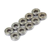 Akozon Roulement à billes 10 pièces de chaleur Résistant Caoutchouc double face Scellé de Bruit plus faible Peut être utilisé dans l'instrumentation de boîtes de vitesses etc (8x19x6mm)