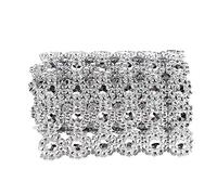 Akozon Ruban en Maille de Fleurs, Emballage Décoratif étincelant pour Mariage, Fête et Artisanat, Rubans de 1 Mètre de 3,9 Pouces