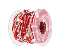 Akozon Ruban Rouge pour Artisanat, 3,0 Cm de Large, Rouge et, Accessoires d'emballage, Fêtes, Mariages, Arts, Artisanat et Couture