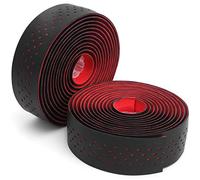 Akozon Rubans de Guidon de Vélo Antidérapants Noir Bleu - Vélos de Route Enveloppants de Guidon - 1 Paire Réécrite (noir + rouge)