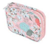 Akozon Sac à Crochet avec Fermeture à Glissière Double Face la Main Organisateur de Tricot de Tissu Oxford, Accessoire Multifonctionnel pour Un Usage Domestique (Sac Rose)