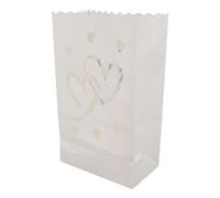 Akozon Sac de Bougie en Forme de Cœur, Bougie Chauffe-plat, 20 Pièces, Sacs de Lanterne Ignifuge, Décor de Fête de Mariage