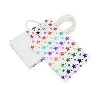 Akozon Sacs-cadeaux de Motif étoiles de 10 PCS Sacs-cadeaux en Papier Durable avec Poignées, Couleurs Vibrantes pour les Fêtes, les Mariages et la Vente au Détail