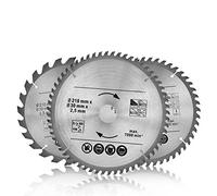 Akozon Scie Circulaire 210 Mm 24, Disque de Scie 60T Alésage 30 Mm, Lame de Circulaire 210, Alliage à Haute Teneur en Carbure 3 Pièces 24T, Disque de 60T avec Alésage 30, 48T