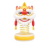 Akozon Secouant la Voiture Bobblehead Ornement Forme Figurines Présent Voiture Tableau de Bord Secouer Décoration Maison-décor Fonctionnel (Jaune + Blanc)