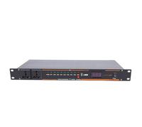 Akozon Séquenceur de Puissance Conditionneur Régulateur D'affichage Numérique Professionnel pour équipement Sonore Séquenceur de Puissance à 10 Prises (Prise UE)