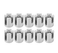 Akozon Serre-câble croisé en Acier Inoxydable, 10 Pièces, Fixation de Serrage pour Garde-Corps en Fil d'acier Inoxydable, pour Intérieur et Extérieur (M12 5mm)