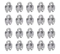 Akozon Serre-câble en Acier Inoxydable 304, 20 Pièces, M8, Verrouillage à Clip pour Câbles de Gréement, Systèmes de Garde-corps, Bannières, Attaches de Drapeaux (M2(2mm))
