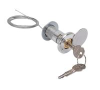 Akozon Serrure de Porte de Garage D'urgence avec Câble en Acier et 2 Clés en Alliage de Zinc chromé pour Portes de Garage Manuelles à Volet Roulant