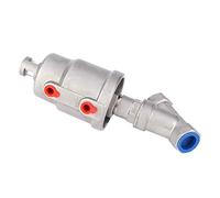Akozon Servomoteur Vanne D'Angle 3/4in DN20 Acier Inoxydable Pneumatique | Filetage femelle, compatible vapeur, indicateur visuel de position de rotation à 360 °, conception de piston à faible usure