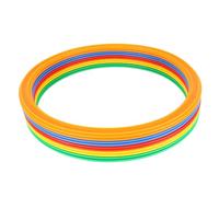 Akozon Sports Speed Ring Set 10 Anneaux Colorés et 10 Boucles pour Une agilité et Une Vitesse de Vitesse Améliorées Parfaites pour Le Jeu en Plein Air 28 Cm