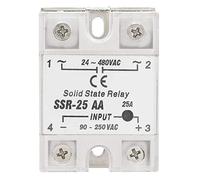 Akozon SSR-25 AA Relais Statique Monophasé Semi-Conducteur - Module 25R AC-AC Entrée 90-250V