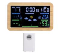 Akozon Station de Prévisions Météorologiques avec Température et humidité Précises - Horloge Météo LCD Température Intérieure Humidité Prévisions 24 Heures Garage Salle de Stockage