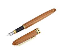 Akozon Stylo Plume de Calligraphie de Contreplaqué de Bambou Stylo Art(written0.7mm)