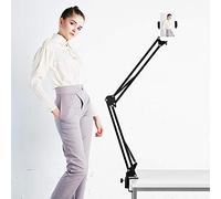 Akozon Support de Bras à Ciseaux Réglable avec Support de Téléphone pour Adaptateur de Rotule pour la Diffusion en Direct, l'enregistrement Vidéo et Le Chat en Ligne, Idéal pour Les Smartphones