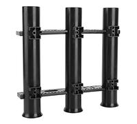 Akozon Support de Canne à Pêche Vertical à 3 Maillons Pêche Support de Canne à Vertical à 3 Maillons de Rangement de pour Tube de Poteau - Sports et Loisirs