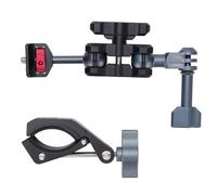 Akozon Support de Pince à Caméra Universel avec Tête à Double Balle, Support de Guidon à Vélo Réglable Multi-Angles pour Les Caméras d'action, Accessoires à Vélo
