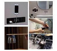 Akozon Support de Téléphone Universel Noir pour Téléphone de Voiture, Paquet de 2 Pièces, Tampon de Gel en Caoutchouc Nano Collant Fort (Black)