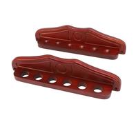 Akozon Support Mural pour Bâtons de Piscine, Support Mural en Bois à 6 Trous pour Queue de Billard, Salle de Jeux Rouge