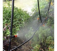 Akozon Système d'irrigation à Goutte à Goutte Automatique 15m / 49,2 Pieds avec un Connecteur de Buse d'atomisation 8/11 pour un Arrosage Efficace de l'usine