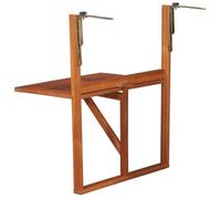 Akozon Table suspendue de balcon 64,5x44x80 cm Bois d'acacia massif - 7891450252797