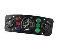 Akozon Tachymètre Multi-fonctionnal Tachymètre de Carburant Température d'eau Température Automotive Instrument modifié 12V avec 6 Lumières Indicatrices
