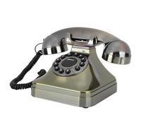 Akozon Téléphone Fixe Vintage en Bronze Antique - Qualité d'appel Haute Définition, Design à Gros Boutons, Idéal pour Un Usage Domestique avec Câblage Britannique et Américain