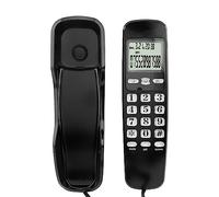 Akozon Téléphone Mini-Mur avec ID de l'appelant pour Le Bureau à Domicile et Hôtel - Affichage LCD, 38 Souvenirs Entrants, Téléphone Fixe Noir (Black)
