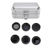 Akozon Télescope de 1,25 Pouce Kit de Filtre de Lune à densité Neutre (6 pcs) Nd2 Nd4 Nd8 Nd16 Nd32 Nd64 - Télescope Ensemble de Filtre à Oculaire avec Boîtier en Aluminium