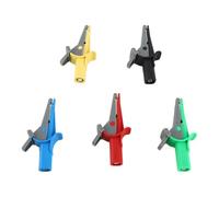 Akozon Test électrique de Batterie 5 Pièces/ensemble, 10A 600V, Pince Banane Portable Multicolore de 4mm