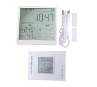 Akozon Thermomètre et Hygromètre, Grand écran, Exportation de Données, Maison Intérieure Connectée avec Alarme, Idéal pour la Maison, le Bureau, L'entrepôt, la Serre