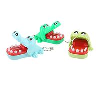 Akozon Titre: 3pcs Cartoon Animal Teeth Toys - Chain de Clés de Jeu de Doigt Morsure Amusant pour Les Enfants et Les Adultes (Un Mini-cocodile (Couleur aléatoire))
