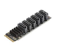 Akozon Titre: M.2 à CARTE d'adaptateur - 6 Gops à Haute Vitesse ASM1166 M.2 PCIE TO EXPANSION CARTE avec Indicateur Intelligent pour la Prise en Charge de l'appareil Multiple