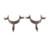 Akozon Titre: Spurs de Cow-Boy de Bronze Vintage - éperons à Cheval Occidental en Acier à Faible Teneur en Carbone avec équipement Tournant pour Les Accessoires de Conduite