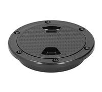 Akozon Trappe de Visite Ronde, Plaque de Pont Bateau 4 Pouces en ABS Anti | Plastique ABS Résistant, Joint Anticorrosion, Accessoire Marin, Pose horiz./vert.