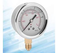 Akozon TS PGG604-1BAR 1/4 BSP Y60 Radial Huial Rempli de Pression pour l'industrie Chimique et Les Machines - Outil de Mesure de la Pression Précise