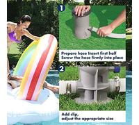 Akozon Tuyau DE Remplacement DE la Piscine et Serrage pour 300 GPH 330 GHPH Pomme DE Filtre - APPORTE (Ensemble Blanc 2PCS)