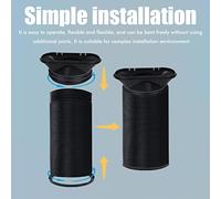 Akozon Tuyau d'échappement Flexible pour Les Climatiseurs Portables et Les Sèche-Linge - Longueur Réglable, Chaleur et Froid, Habitude Universelle (Blanc [Interface 15cm])