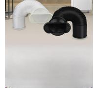 Akozon Tuyau d'échappement Flexible pour Les Climatiseurs Portables et Les Sèche-Linge - Longueur Réglable, Chaleur et Froid, Habitude Universelle (Blanc [Anneau de Carte de 15 cm + Interface)