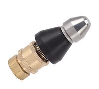 Akozon Tuyau d'égout G1 / 4, G3 / 8 Femelle Adaptateur Pression Pression Buse Nettoyage en Acier Inoxydable Durable